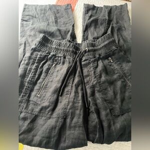 Athleta Linen High Rise Wide Leg Pant